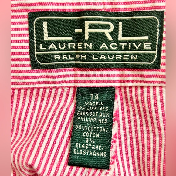 Ralph Lauren Pink Striped Women's Shorts - Picture 2 of 8
